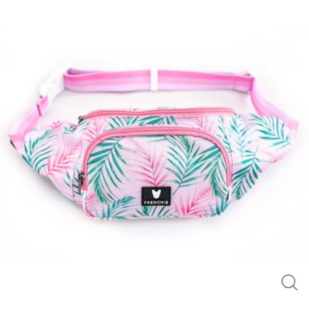Frenchie Fanny Pack - Pink Palms NWT